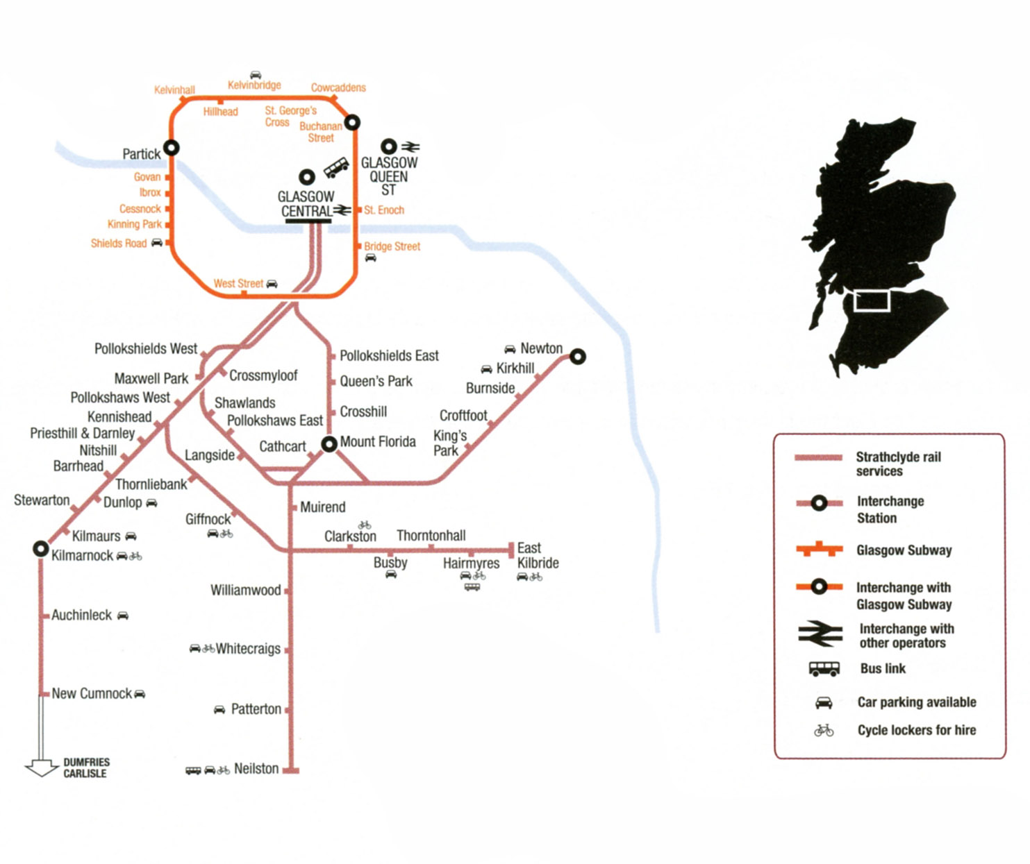 Scotland and Scotrail train / rail maps